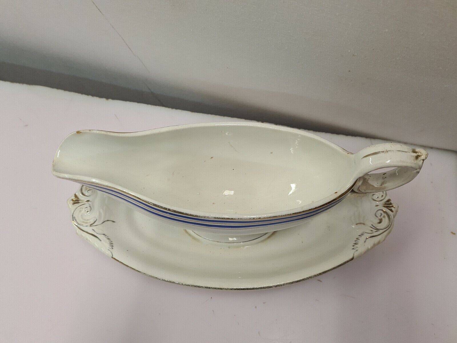 White ceramic gravy boat