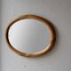 Oval pine mirror Glasmaster Markaryd Sweden 1970s