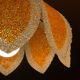 Suspension vintage fleur orange