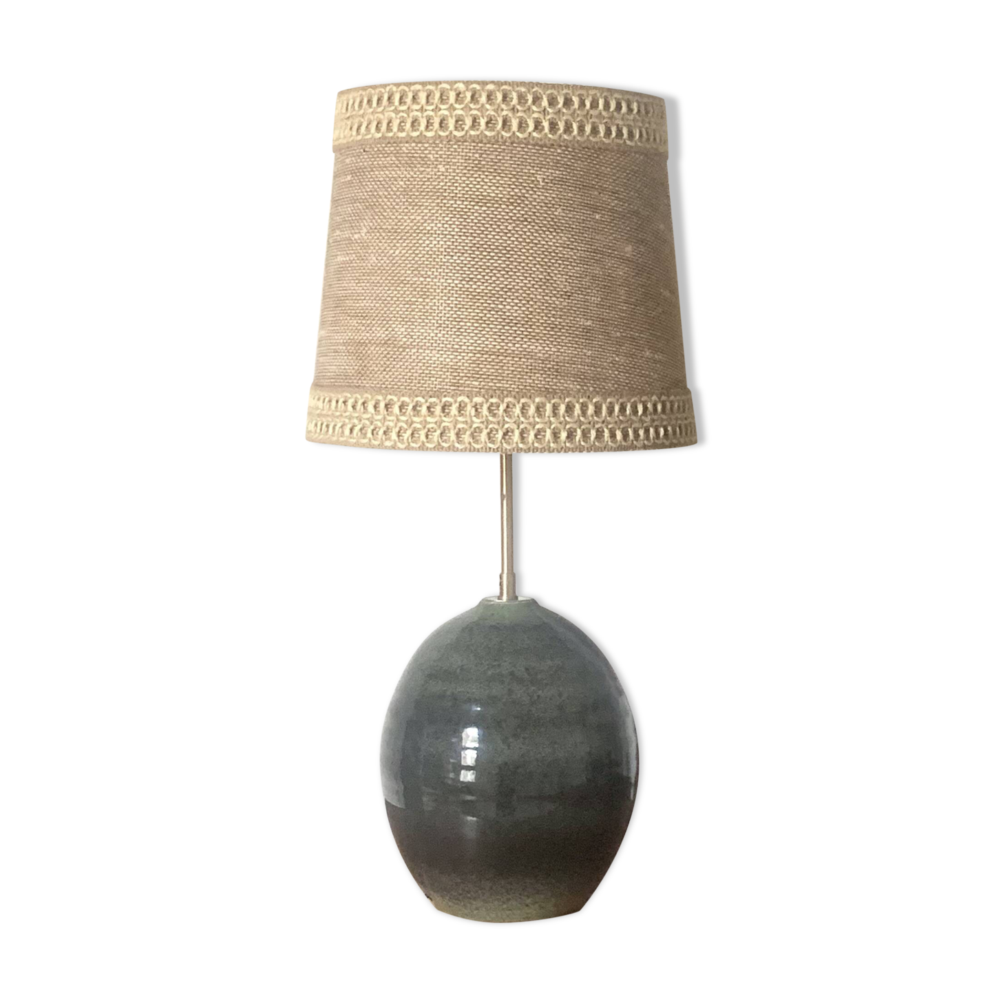 Vintage ceramic table lamp signed