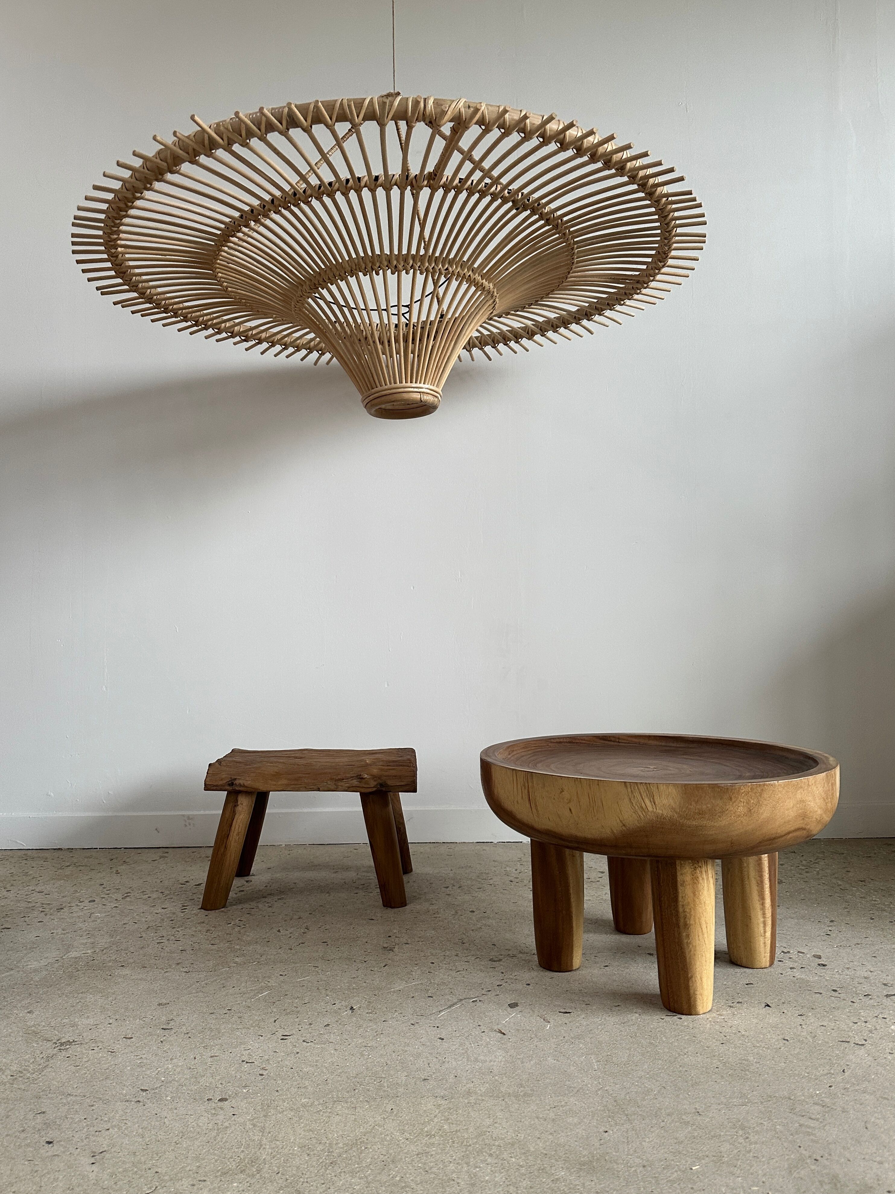 Suspension rattan saucer iron frame D:120 H:60