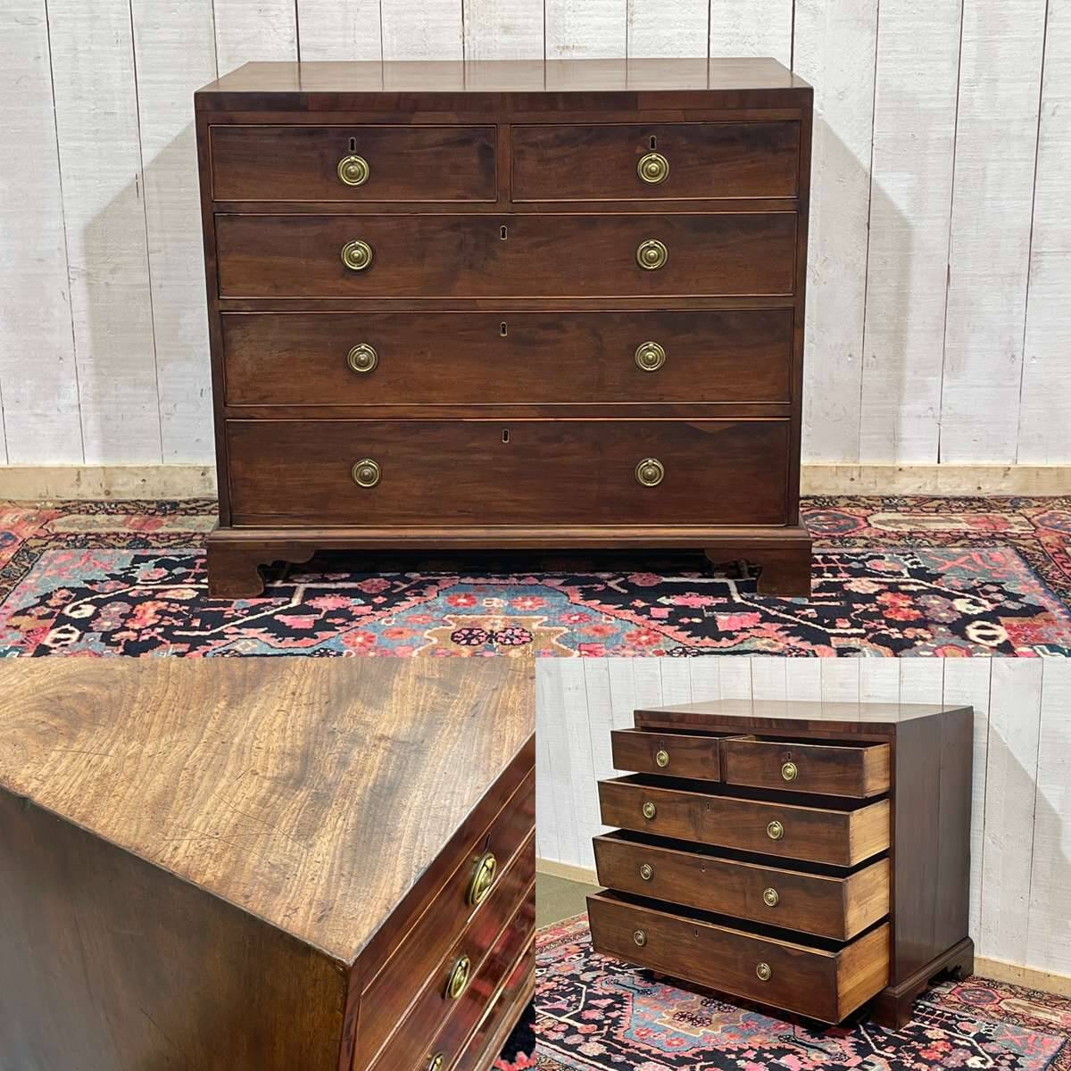 19th-century English mahogany commode
