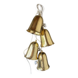 4 antique Swedish pendant lamps in gilded brass by Boréns