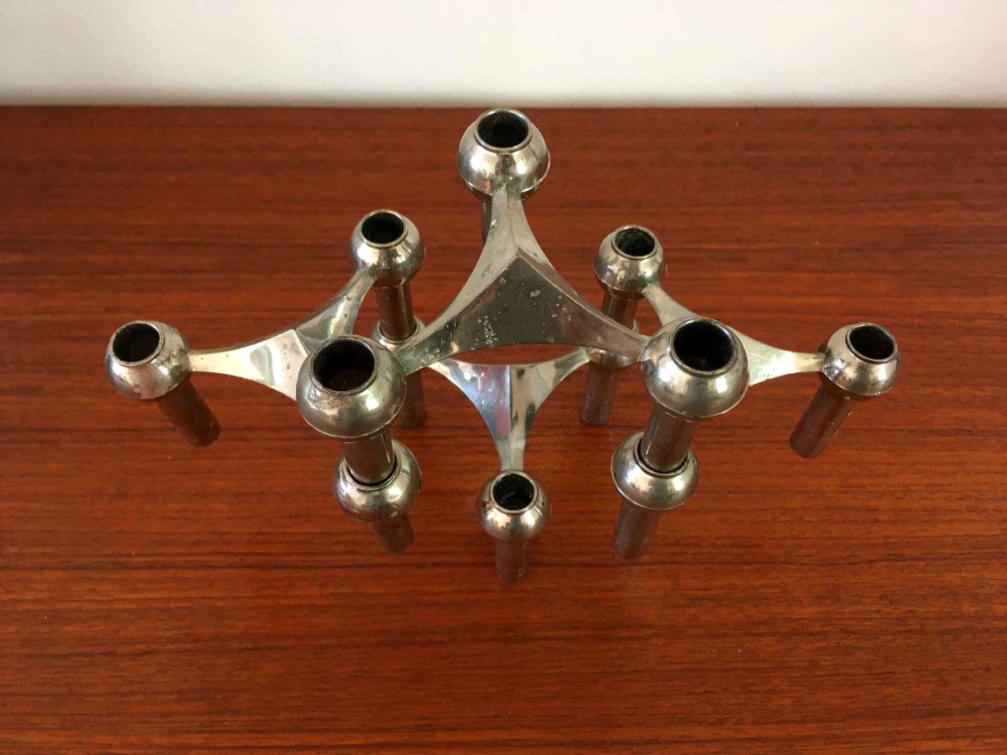 4 candlesticks Frtiz Nagel vintage 70s