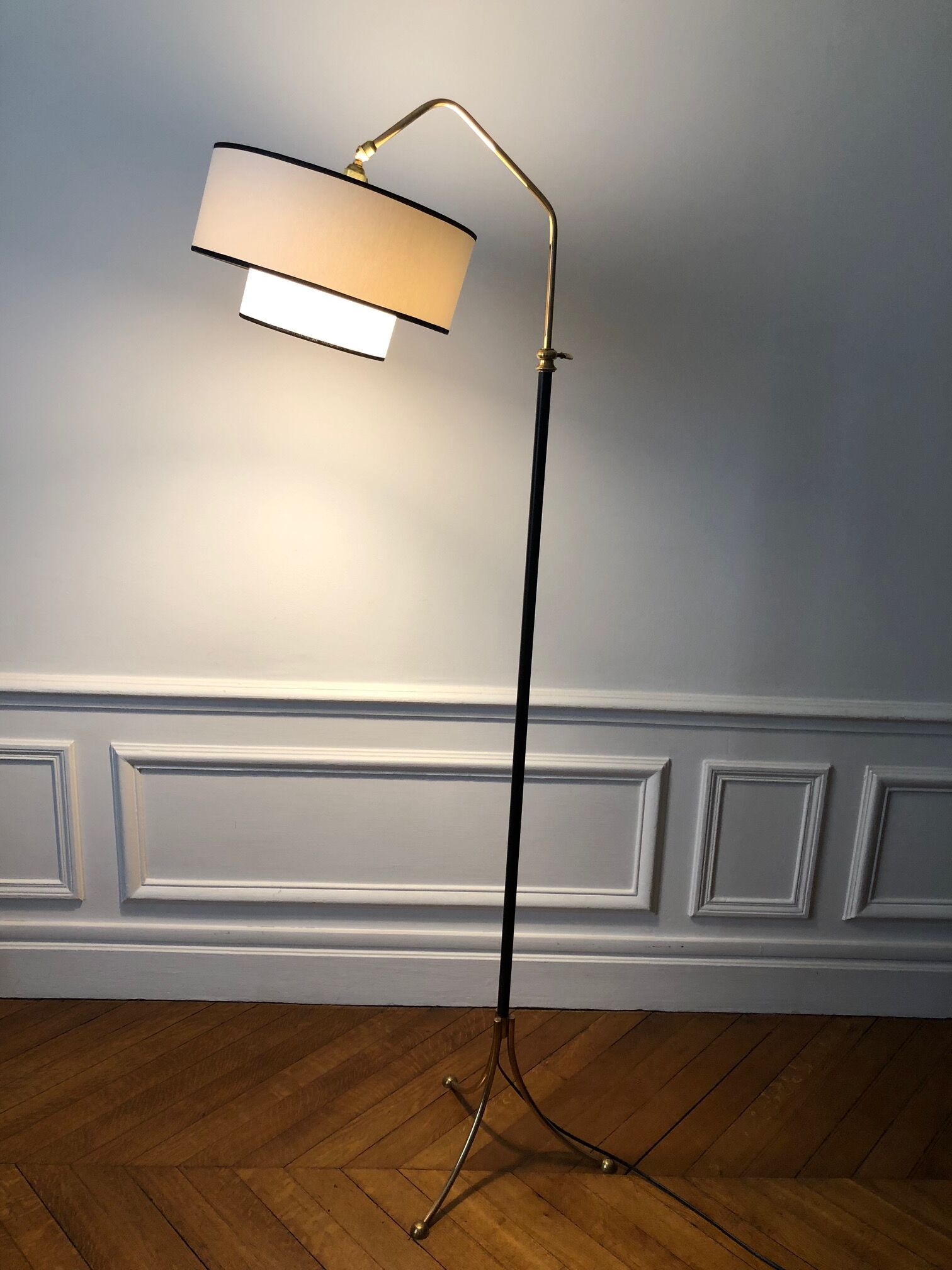 Triple floor lamp rises down 1950-1960