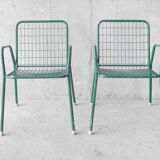 Pair of EMU armchairs, model Rio, green