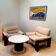 Pair of Italian armchair in Walnut 1970