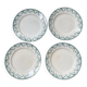 4 opaque porcelain dessert plates from Gien, Montigny model