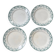 4 opaque porcelain dessert plates from Gien, Montigny model