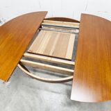 1968 transformable teak table in impeccable condition