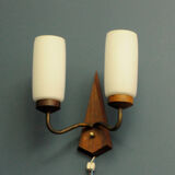 Mid-Century Teak Wall Lamp