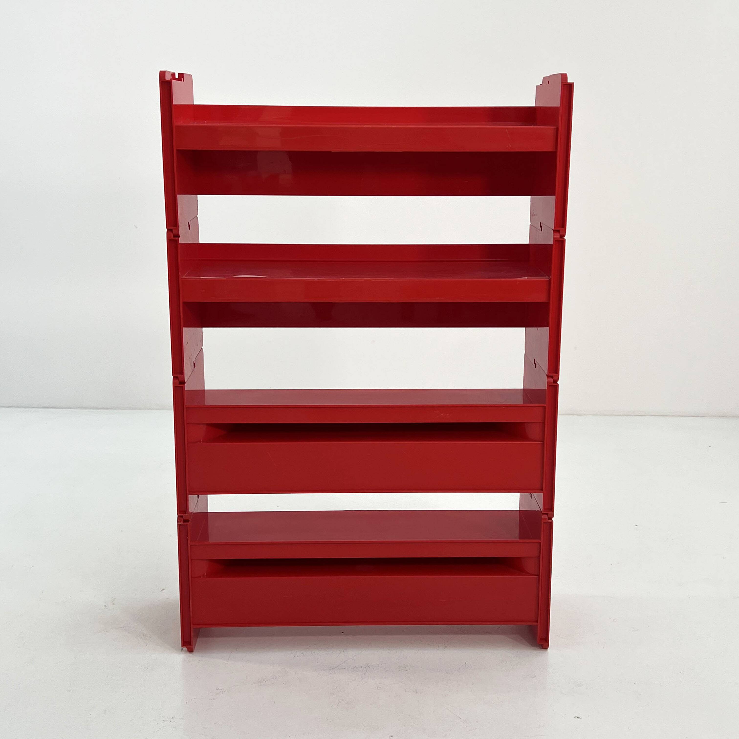 Modular shelf Jeep red by De Pas, D'Urbino & Lomazzi for BBB 1970