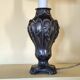 Pied de lampe art nouveau en étain - fausse bougie