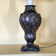 Art Nouveau pewter lamp base - faux candle