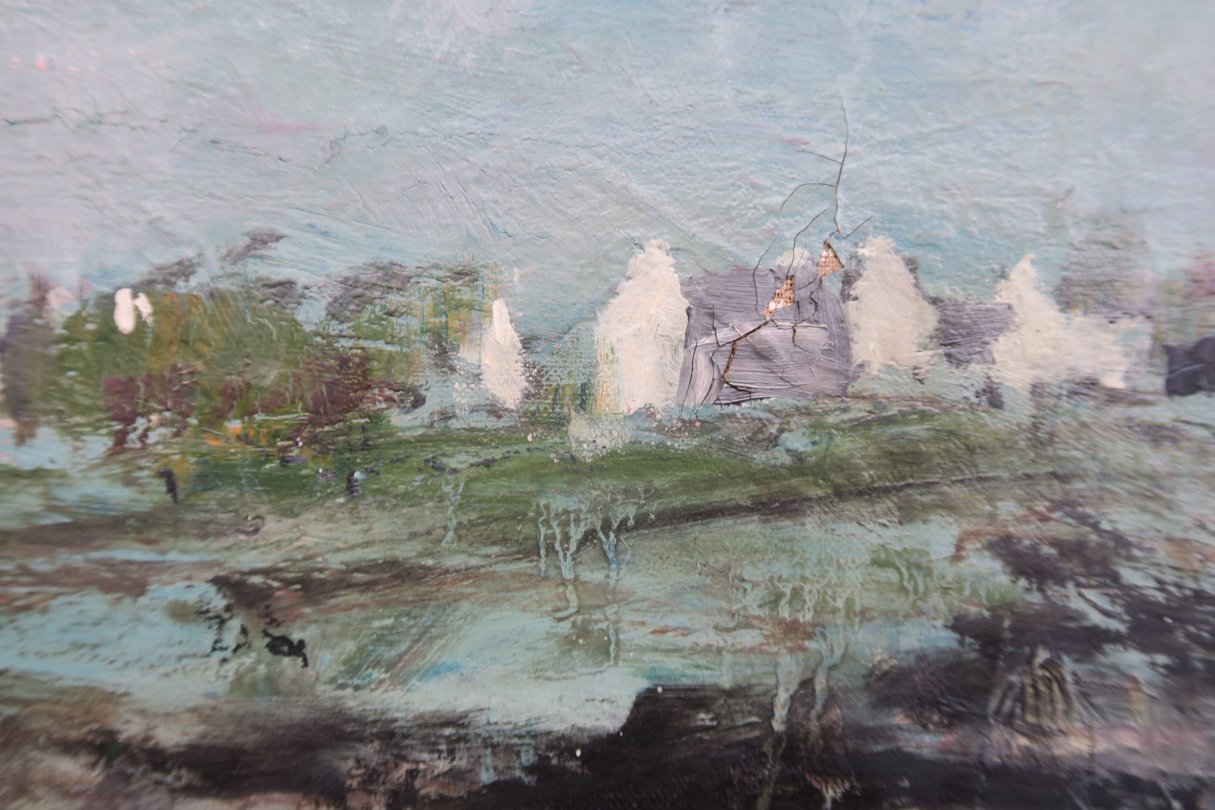 Painting seaside brittany artists' lounge 1970