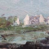 Painting seaside brittany artists' lounge 1970