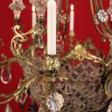 Bronze lustre and crystal 19th