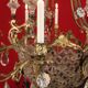 Bronze lustre and crystal 19th