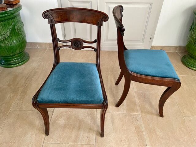 Pair of mahogany chairs XIXth century