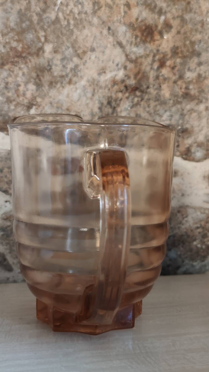 Pink glass jug