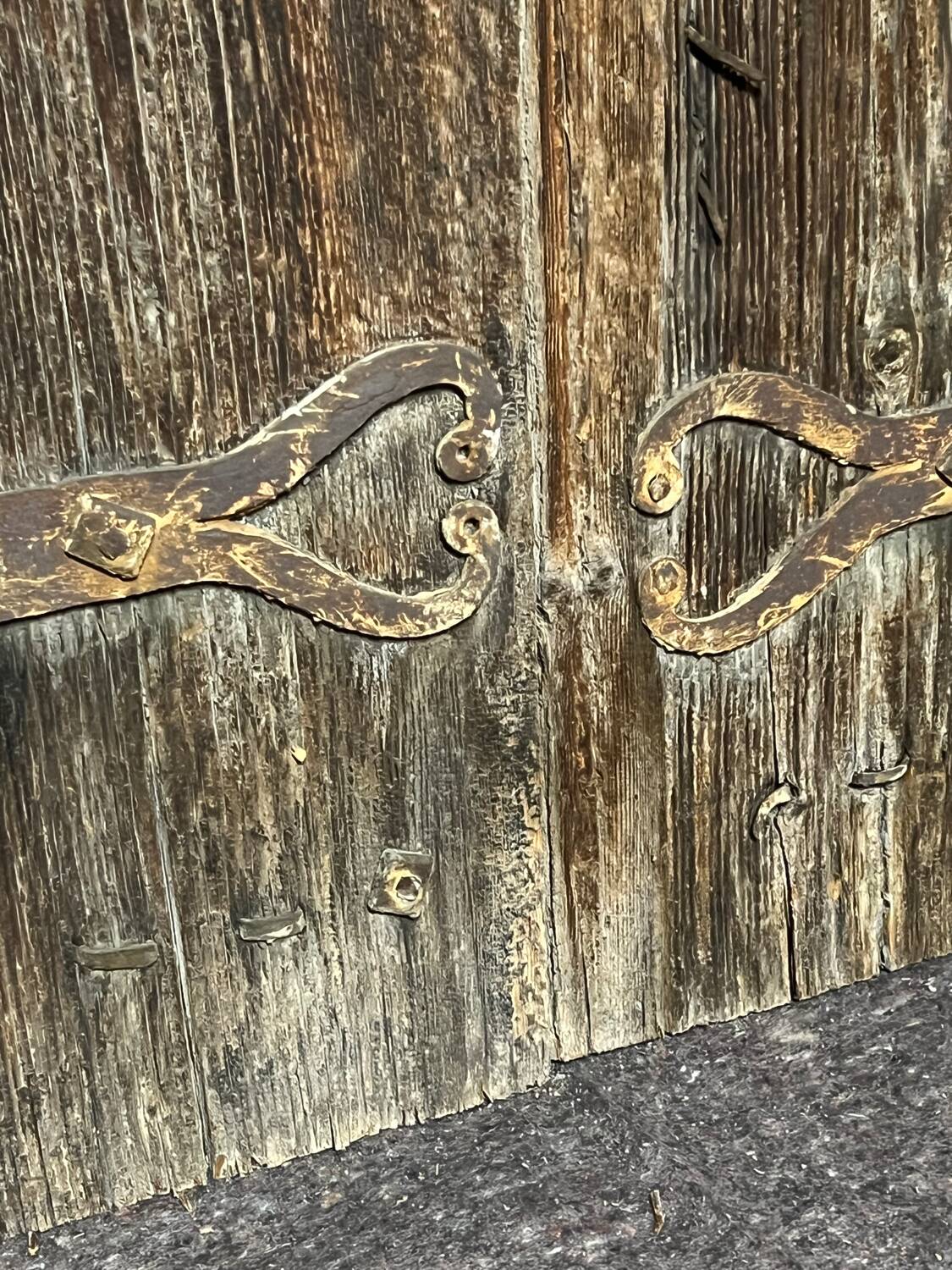 Pair of old shutters