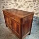 Antique French Walnut Sideboard - 19th Century Buffet with Drawer and Double Doors - Rustic Farmhouse Storage