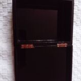 Small black lacquered box with Art Deco decor.Japan