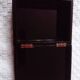 Small black lacquered box with Art Deco decor.Japan