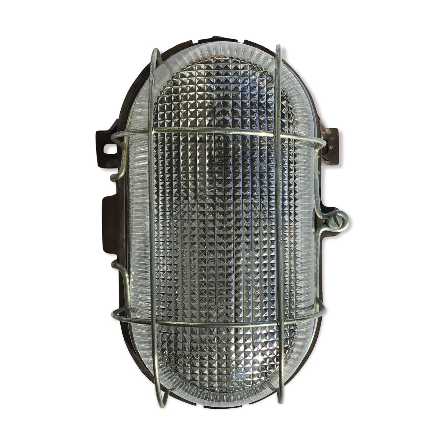 Industrial sconce hublot oval bakelite base