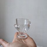 6 chicken shells transparent glass arcoroc france of the 70s