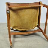 A/S MIKAEL LAURSEN / vintage leather easychair / Illum Wikkelsø / Denmark 1960s