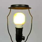 Table lamp in disco-metal by Just Andersen with paper shade, 1930s