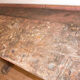 Old solid industrial wooden workbench 2 meters wide