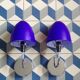 Pair of blue opaline sconces