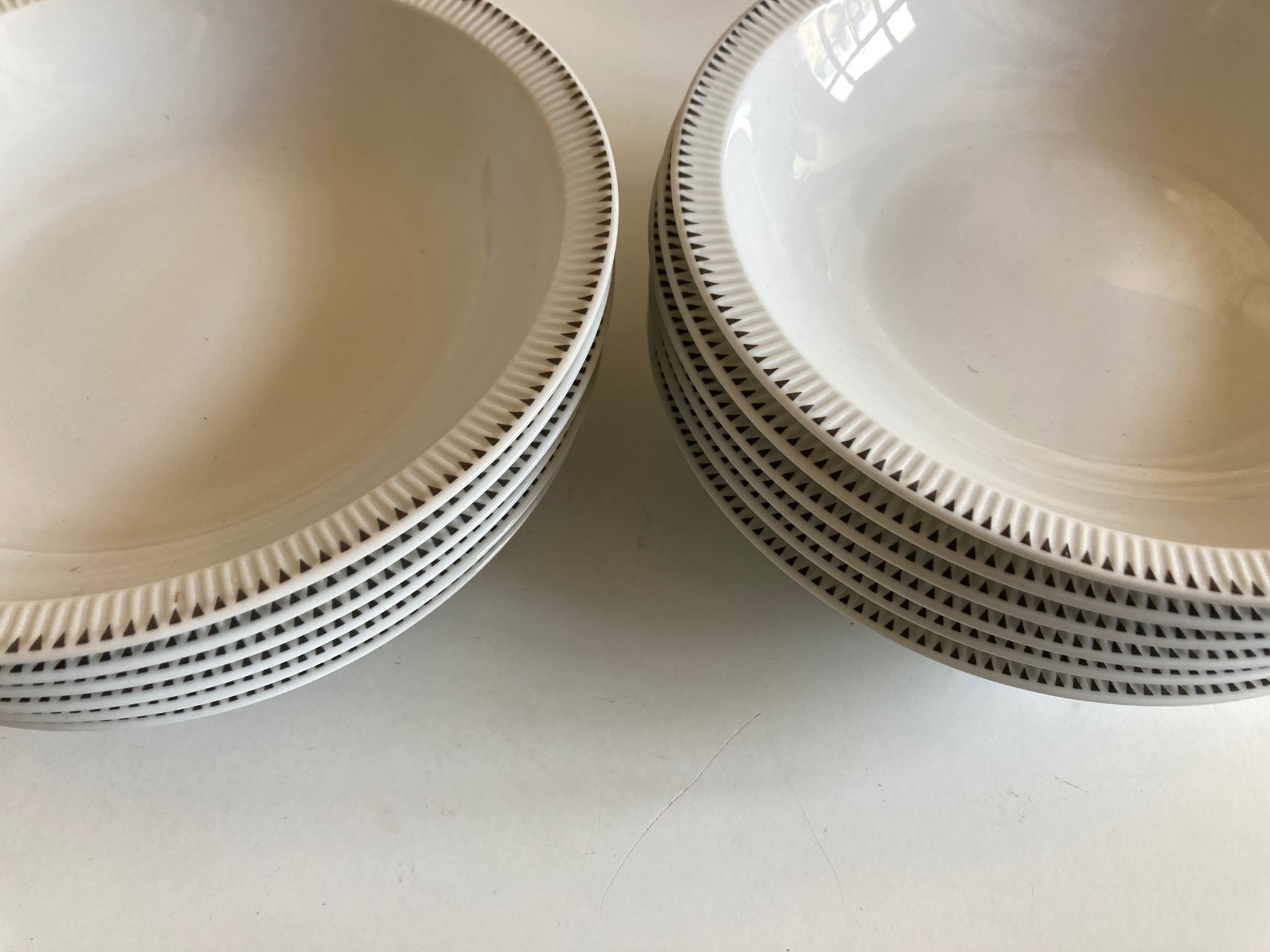 Set of 6 plates cap mid century neo classic Scandinavian 1960