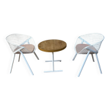 Kobi chair pair by alias + boma side table by kettal