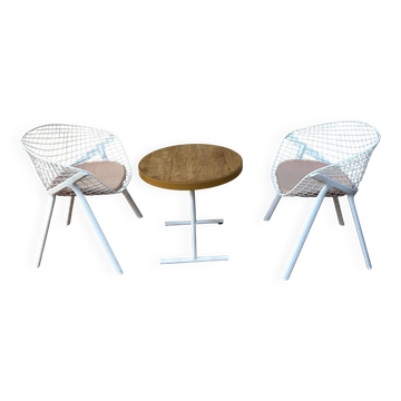 Paire de chaises kobi by alias + table d’appoint boma by kettal
