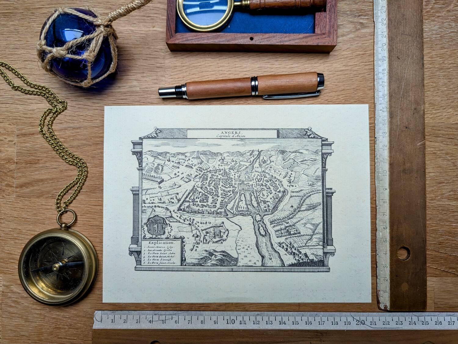 Printed in 1970, Angers, capital of Anjou.