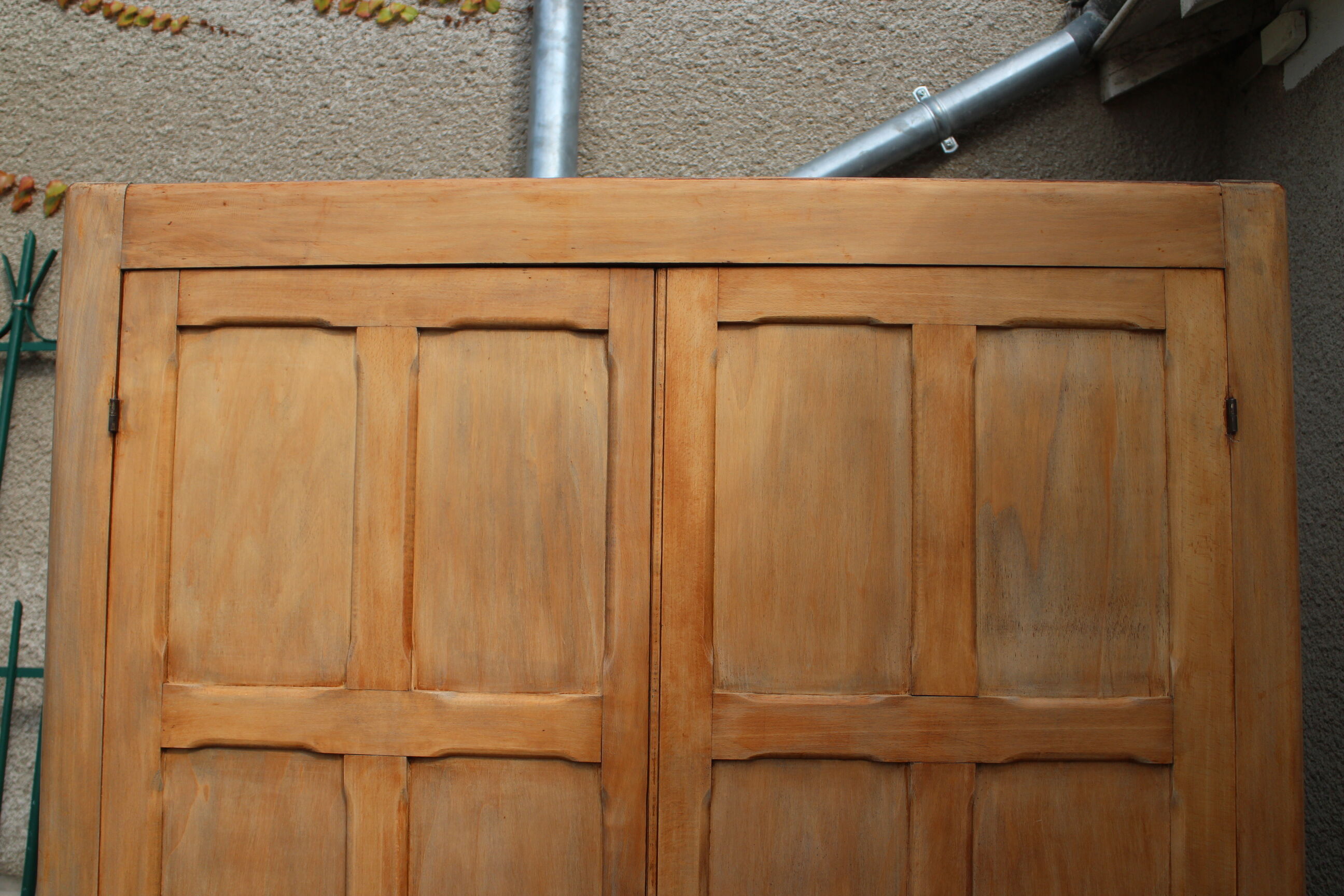 Parisian wardrobe in raw wood