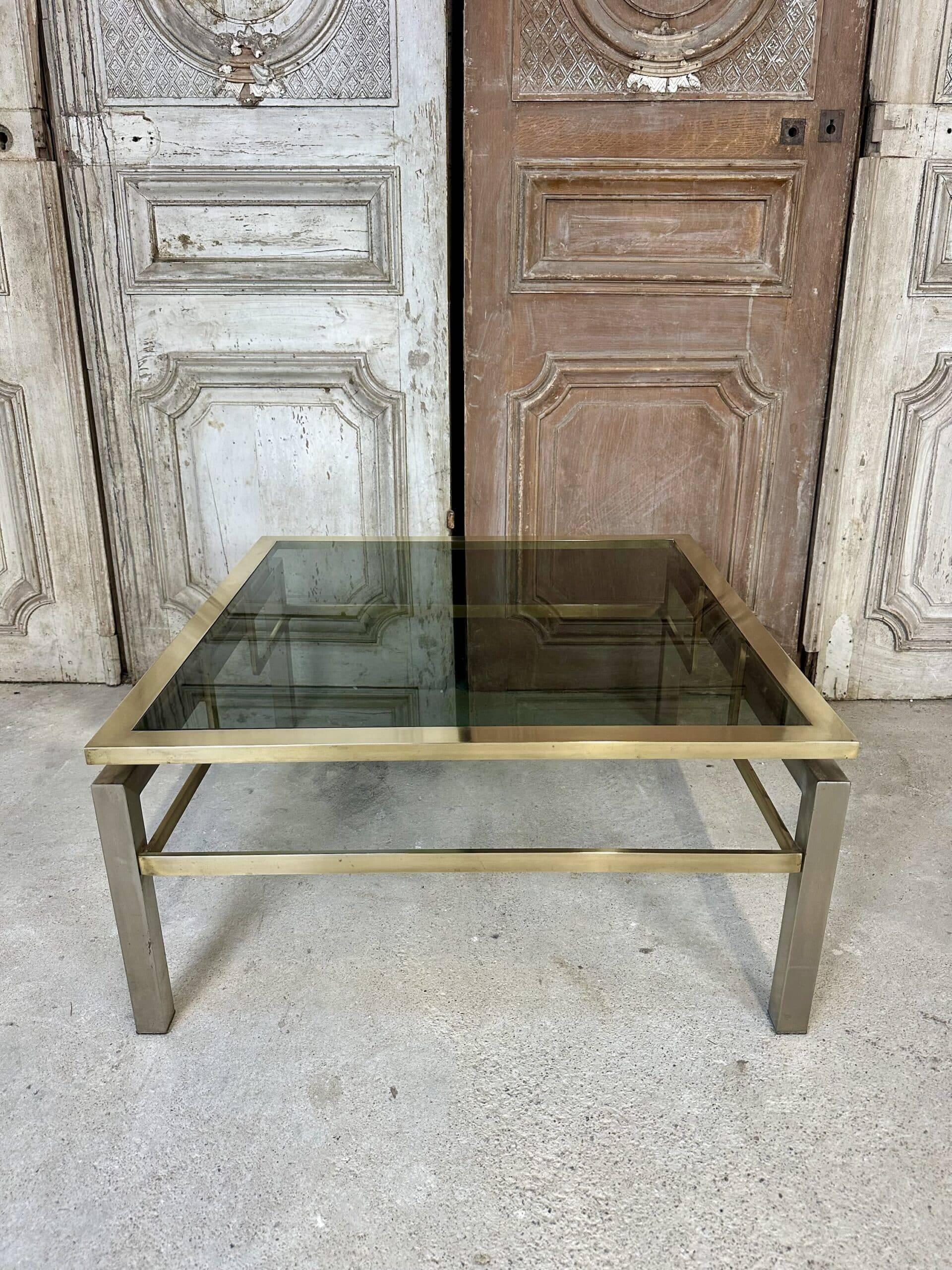 Small square coffee table by Guy Lefèvre for Maison Jansen circa 1970