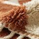 Handwoven natural wool rug, size 1.4/2.6 m.