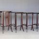 Set de 4 tables gigognes -958 a - par KOHN vers 1905, design Siegel- no Tho