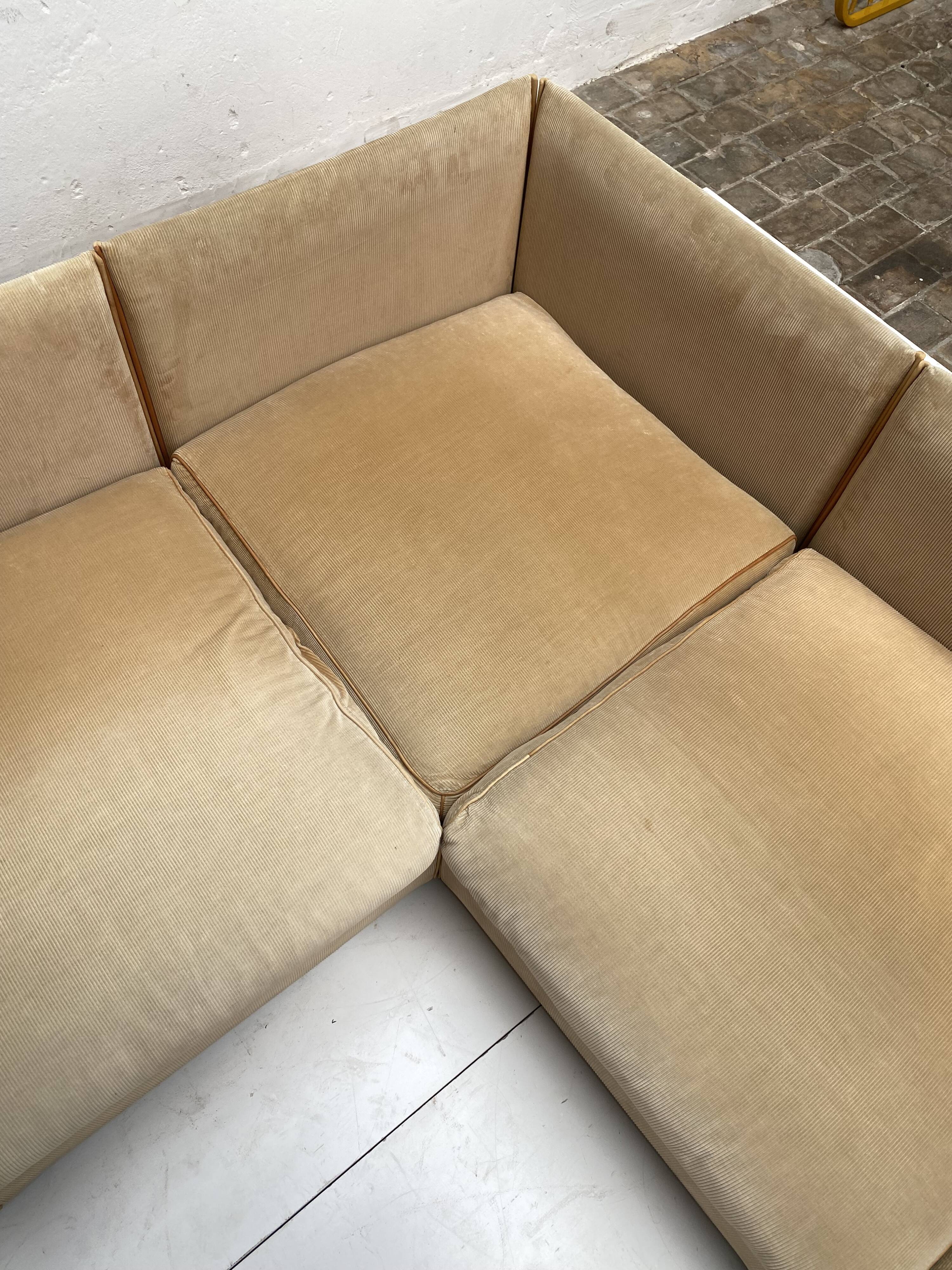 Large "Landeau" Modular Sofa by Mario Bellini for Cassina, 1970's