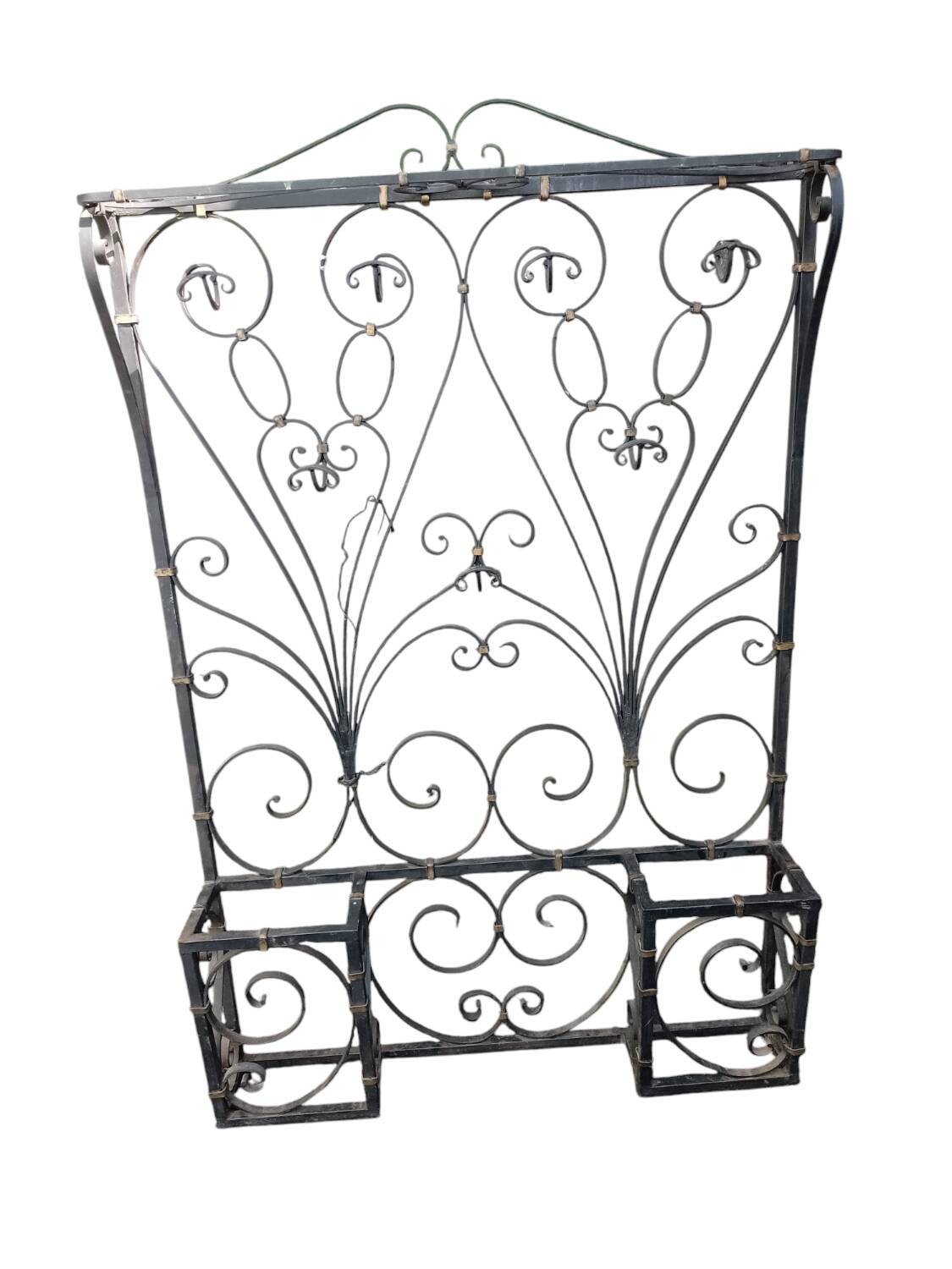 Wrought iron coat rack