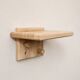 Solid oak shelf with hooks
