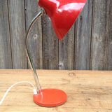 Red articulated desk lamp