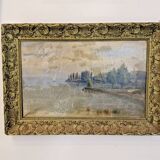 Oil on canvas – Lake Geneva, signed Thorimbert