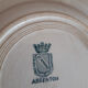 3 flat plates in faience of Saint Amand and Hamage, Terre de fer, model Argenton, color