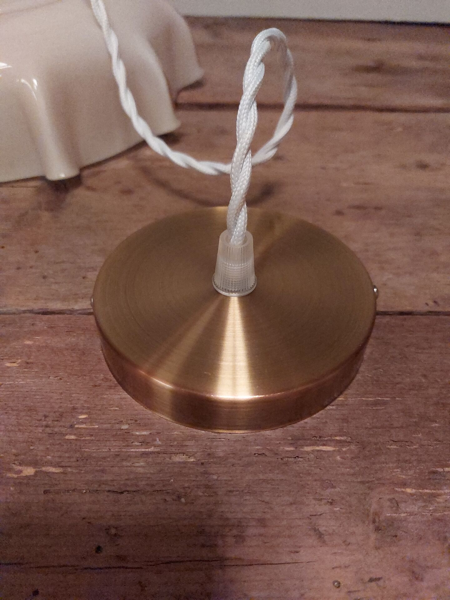 Suspension antique lampshade in pink opaline