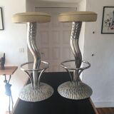 Tabourets bar acier signes